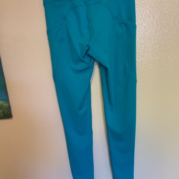 High waisted tummy control blue leggings - Picture 2 of 2